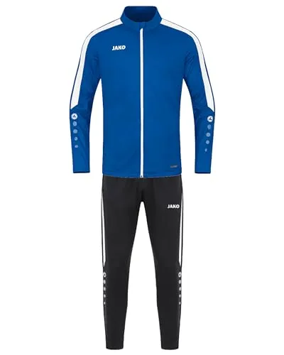 JAKO Herren Trainingsanzug Polyester Power, Royal, S - Trainingsbekleidung: Bequemer, schnelltrocknender Sportanzug aus 100% Polyester mit Fleece-Einsatz für maximalen Komfort bei Outdoor-Aktivitäten.