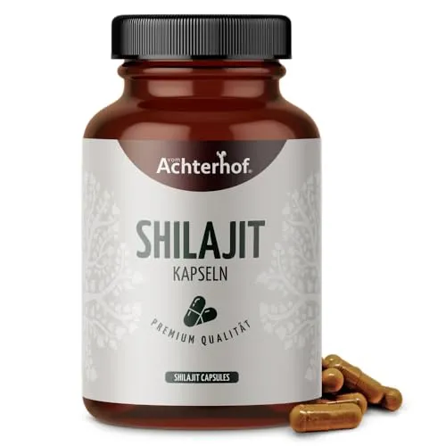 Shilajit Kapseln 150 Stück | 100% reines Mumijo Shilajit - Shilajit Kapseln aus dem Himalaya, mit 50% Fulvinsäure und 12% Huminsäure, geschmacksneutral und ohne Zusatzstoffe - ideal für eine einfache Einnahme!