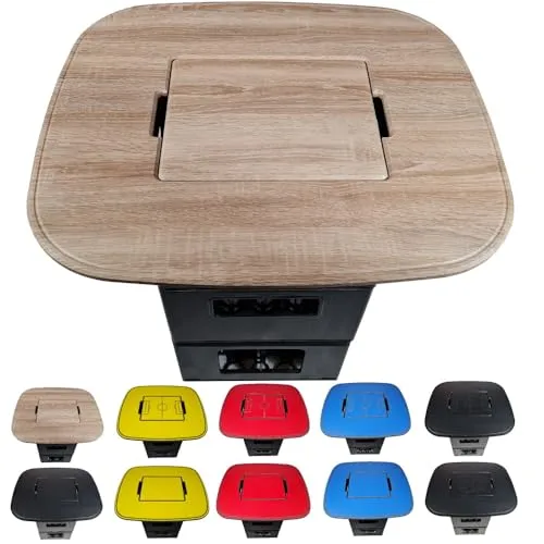 Premium Bierkastenaufsatz - Stehtisch in Stadionform - Kissen für den perfekten Partyspaß: Handgefertigter Bierkastentisch mit kratzfester Oberfläche, praktischem Einlagebrett und stabiler Fixierung für unvergessliche Fußballabende.