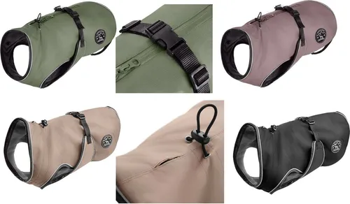 Hunter Uppsala Hundemantel khaki - 2in1 Schutz für Hunde - Haustier-Mäntel mit ergonomischer Passform, wasserabweisendem Obermaterial und herausknüpfbarem Innenfutter für optimalen Schutz bei jedem Wetter.