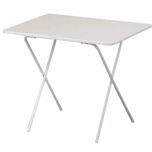 möbelando Campingtisch Scherentisch in Weiß in weiß von Möbelando