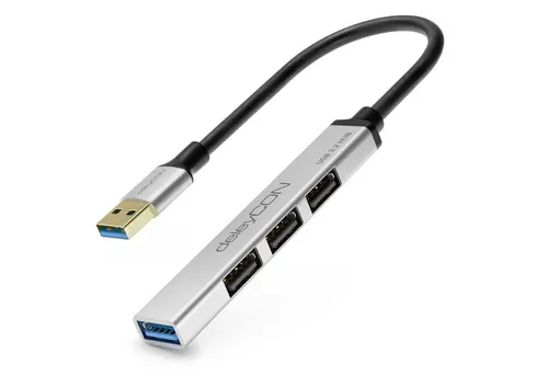 deleyCON deleyCON USB HUB 4 Port 4x USB A 1xUSB3.0 & 3xUSB2.0 mit USB A USB-Adapter