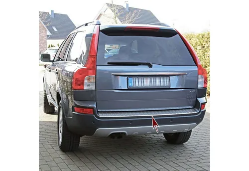 Ladekantenschutz Edelstahl matt für VOLVO XC90 I (2002-2014) - Stoßstangeneinlage aus rostfreiem V2A Edelstahl, langlebig und passgenau mit selbstklebender Befestigung für optimalen Schutz.