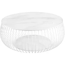 Stylischer Couchtisch SALESFEVER, Weiß von SalesFever