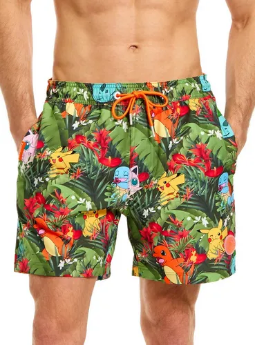 OppoSuits Pokémon Herren Badeshorts - Offizielle Pokémon™ Strand Shorts - Bequeme Passform - Genießen Sie den Sommer im Pokémon-Stil! Diese farbenfrohen Badeshorts sind ideal für Strand und Pool, mit praktischen Taschen und Kordelzug für optimalen Sitz.
