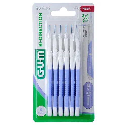 GUM® Bi-Direction Interdentalbürsten 0,6 mm hellblau