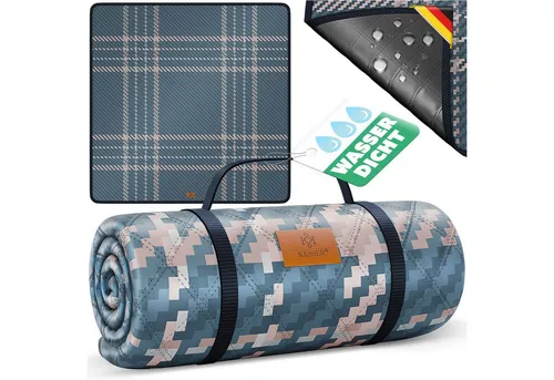 KESSER Picknickdecke XXL, Grau/Rosa von Kesser