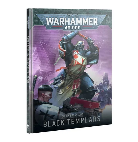 Warhammer 40k GW Codex Supplement Black Templars Regelbuch Deutsch - Regelbuch für die Black Templars, herausgegeben von Games Workshop. Ideal für Sammler und Spieler, um die Taktiken dieser legendären Fraktion zu meistern.