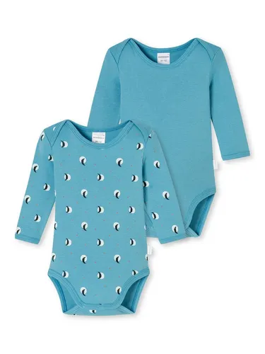 Schiesser Body Natural Love 2-tlg langarm kurzarm blau 62 - Hochwertiger Baby-Body aus 100% Baumwolle, maschinenwaschbar und angenehm weich. Ideal für jeden Tag, mit praktischem Rundhalsausschnitt und langen Ärmeln.