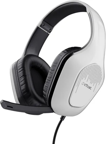 Trust Gaming GXT 415PS Zirox Leichtes Gaming Headset für PlayStation 5 mit 50-mm-Treiber, 1,2 m Kabel, 3,5-mm-Audioanschluss, Hochklappbares Mikrofon, Over-Ear PS5 Kopfhörer mit Kabel - Weiß