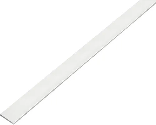 Flachstange Alu kugelgestrahlt silber, selbstklebend 20x2 mm, 1 m
