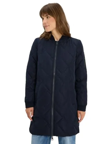 CECIL Damen Langer Stepp-Blouson, Dark Navy Blue, XXL von CECIL