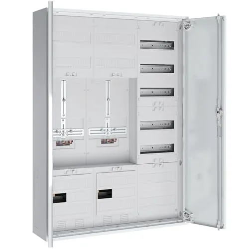 WITTKOWARE Zweifamilienhaus Komplett-Zählerschrank, 2x 3-Punkt Zählerplatz, Verteilerfeld 5-reihig, APZ Anschlussraum, Maße (BxHxT): 800x1100x210mm