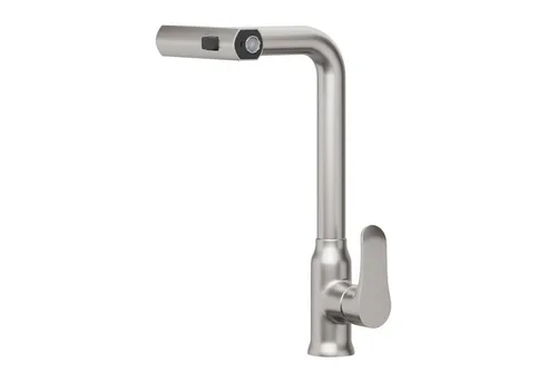 MODFU Ausziehbare Küchenarmatur mit Wasserfall-Funktion in grau von MODFU