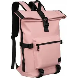Peterson Rolltop-Sportrucksack in Rosa mit Schnalle und Reißverschluss