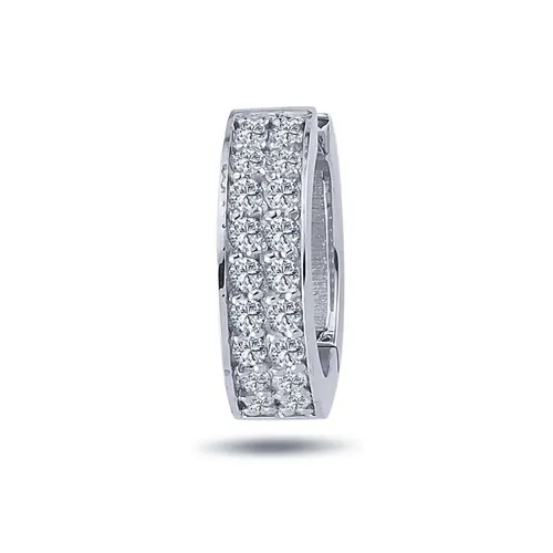 Diamant Herren Creole Brillant-Schliff in 14 Karat Weißgold - Elegante Herrenohrringe aus 14 Karat Weißgold mit funkelndem Brillant-Schliff. Handgefertigt und individuell anpassbar, ideal für besondere Anlässe.