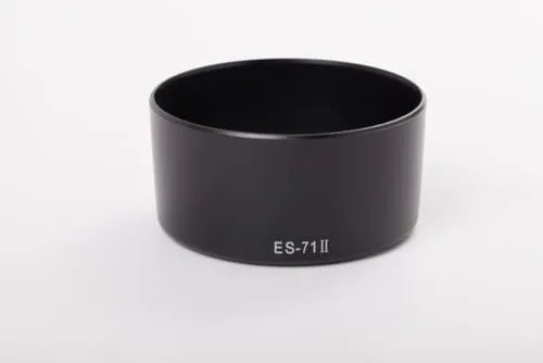 vhbw Gegenlichtblende Ersatz für Canon ES-71 II für 58mm Objektiv - Streulichtblende, Schwarz, Kunststoff, rund