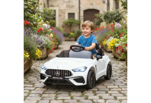 AIYAPLAY Kinder Elektroauto 12V Mercedes-AMG - Elektrofahrzeuge für Kinder, lizenziertes Mercedes-AMG Design mit 2,4 GHz Fernbedienung und sanftem Start/Stopp für sicheres Fahren.