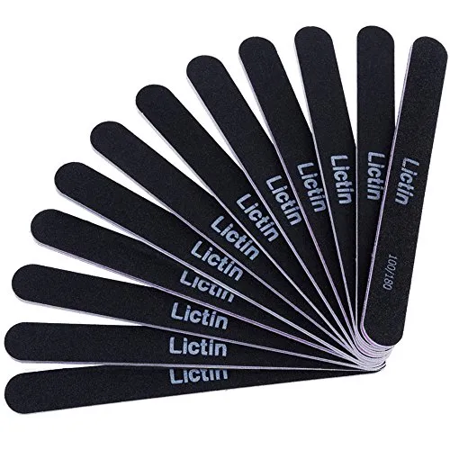 Lictin 16 Stück Nagelfeilen Professionelle Nagelfeilen Doppelseitige Nagelfeilen Einweg Nagelfeile, 100/180 Grit