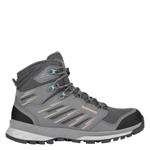 LOWA Damen Trekkingstiefel TREK EVO GTX MID Ws - Leicht und robust - Wanderschuhe, ideal für anspruchsvolles Terrain mit wasserdichtem GORE-TEX-Futter und innovativer Zwei-Zonen-Schnürung für optimalen Halt.