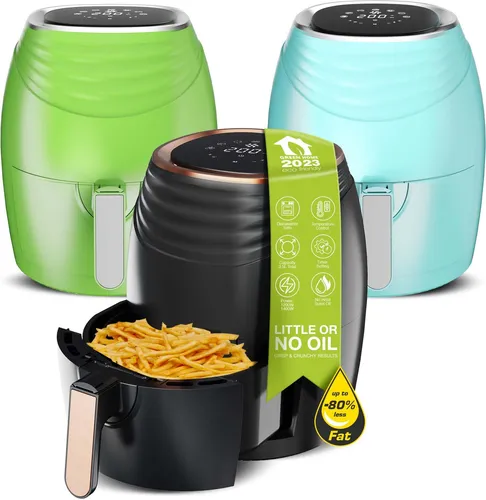 Heissluftfritteus Retro 3,5 Liter in türkis von TurboTronic