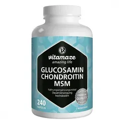 Vitamaze GLUCOSAMIN CHONDROITIN MSM Vitamin C - Arzneimittel zur Unterstützung der Gelenkfunktion mit hochdosiertem Glucosamin, Chondroitin und Vitamin C für gesunde Knorpel und Gelenke.