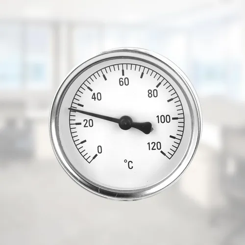 Rohranlegethermometer mit Federhalterung für Heizung Klima Edelstahl Thermometer