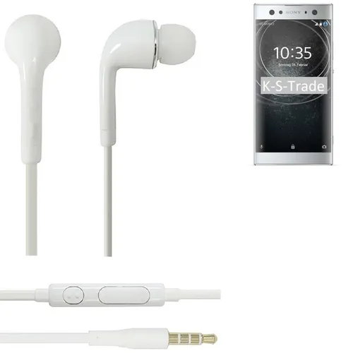 Kopfhörer für Sony Xperia XA2 Ultra headset Ohrstöpsel in ear plug weiß