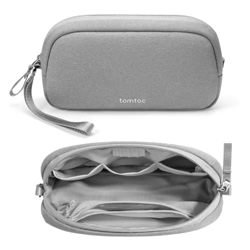 tomtoc Kabel Organizer Tasche, Elektronik EDC Zubehör Kabeltasche Kabelorganizer, Reiseutensilien Koffer Organizer Tech Pouch Geschenk Cable Bag für Handy Netzteil, Ladekabel, Ladestecker, Powerbank