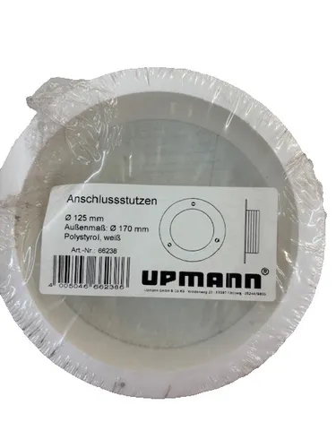 Upmann Anschlussstutzen, 125 mm Ø weiß, Ø außen 170 mm