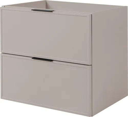 Badezimmerschrank Kaschmir + schwarzer Griff, 46 x 60 x 57 cm
