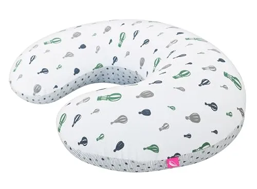 Mother hood Stillkissen ergonomisch, Öko-Tex Standard 100, Mint Heißeluftballons