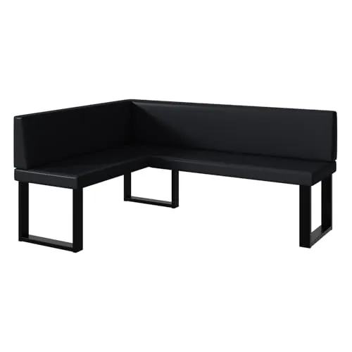 MEBLINI Eckbank für Esszimmer in schwarz von MEBLINI