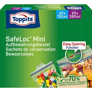 Toppits Gefrierbeutel SafeLoc Mini, 40 St.
