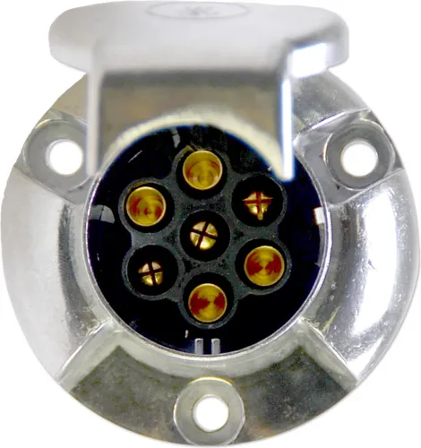 Anhängersteckdose | 7-polig | 12V | 16A | Aluminium