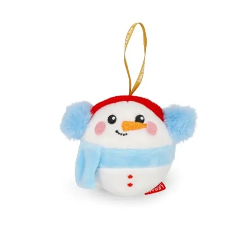 Legami - Weihnachtsdekoration aus Plüsch Oh-Oh-Ornaments, Snowman, Weihnachtskugel, zum Aufhängen am Baum, aus Polyester, 9 x 10 x 4 cm