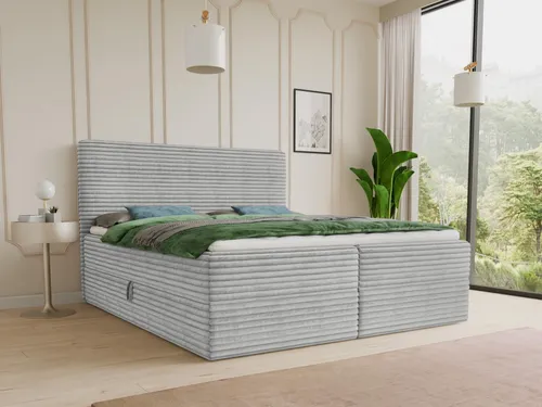 Boxspringbett Mollo mit 2 Bettkästen - Betten mit Stauraum - Praktische Bettkästen und bequeme Bonell-Federkernmatratze für erholsamen Schlaf. In weichem Cordstoff für ein gemütliches Ambiente.