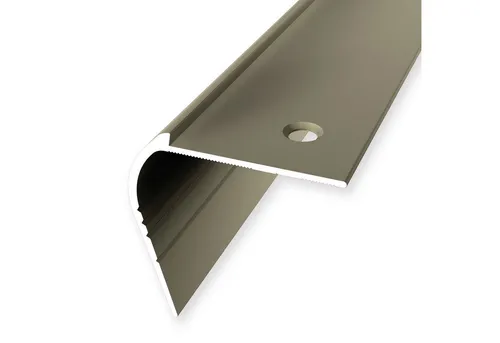 Treppenkantenprofil 48 x 48 x 2500 mm aus hochwertigem Aluminium von Küberit - Modernes Treppenkantenprofil für eine sichere und stilvolle Gestaltung Ihrer Treppen. Ideal für alle Zimmer, mit versenkter Befestigung und luftfeuchtigkeitsbeständigem Material.