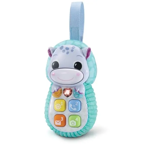 Vtech Baby Hippo-Handy – Spielzeugtelefon in Nilpferd-Optik mit 5 Liedern und 15 Melodien – Für Kinder von 6-36 Monaten