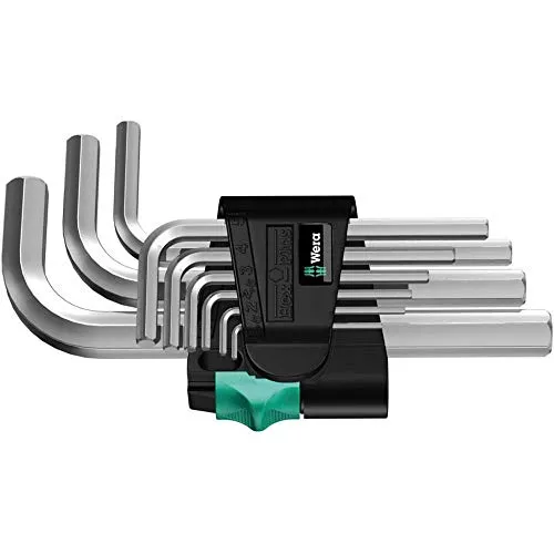 Wera 950/9 SM N Innen-Sechskant Winkelschraubendreher-Set 9-teilig - Sicherheit & Pannenhilfe: Hochwertige, korrosionsgeschützte Winkelschraubendreher mit abriebfester Größenkennzeichnung für schnellen Zugriff und sicheren Halt.