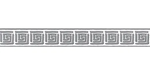 Tapetenbordüre Borte Griechisch weiß grau selbstklebend 93646-1 (39,20€/1qm)