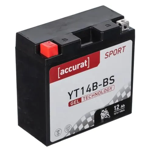 Accurat Motorradbatterie YT14B-BS