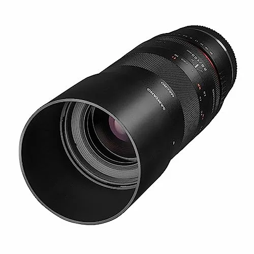 Samyang 100mm F2.8 ED UMC Makroobjektiv für Fuji X - Makroobjektiv für Fuji X mit 1:1 Abbildungsmaßstab, ideal für detailreiche Nahaufnahmen und kreative Fotografie.