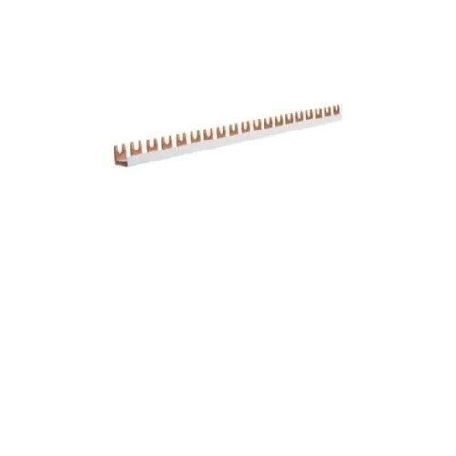 Hager Phasenschiene 1000mm - 1 polig mit Gabelanschluss - Druckschalter: Hochwertige Phasenschiene für Modulargeräte, ideal für sichere und effiziente Stromverteilung.