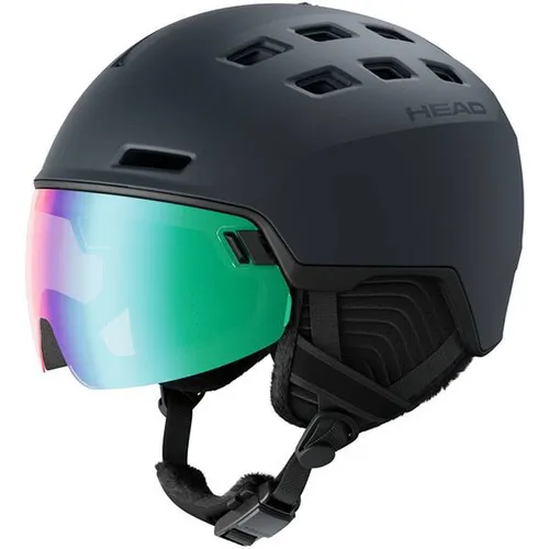 HEAD Radar Photo Helm 2024 Anthracite, XL/XXL - Skihelm mit innovativem Visiersystem und photochromer Scheibe für optimale Sicht und Schutz. Ideal für Brillenträger, winddicht und UV-geschützt.