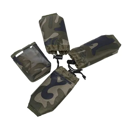 Fulcrum RMX Pro Alarm Receiver Set 3+1 - Praktisches Set für das Süßwasserangeln mit 3 Bissanzeigern und einer Tragetasche. Robuste und wasserdichte Camo-Ausführung, ideal für alle Süßwasserfische wie Karpfen und Zander.