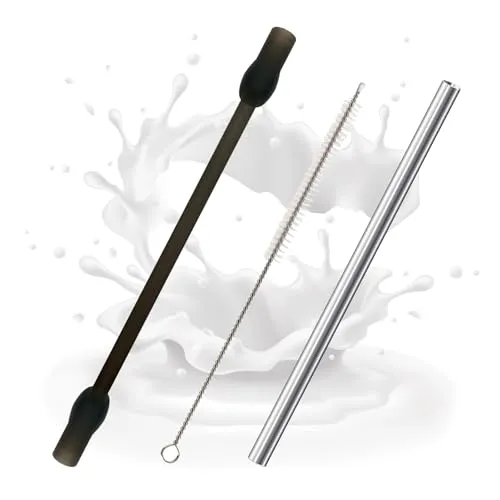 Vordpe Milchschlauch Aus Edelstahl Und 1 Reinigungsbürste Set, Ersatzteil, Set Für Siemens EQ6, Siemens EQ6 Plus S700/Bosch VeroAroma Kaffeevollautomaten