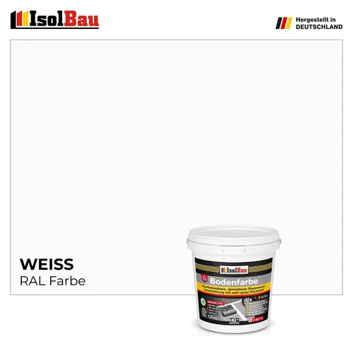Bodenfarbe Betonfarbe Weiss 1,5 kg Bodenbeschichtung Fußbodenfarbe Garage