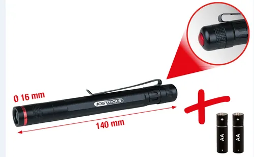 KS Tools LEDMAX CREE-Power Taschenlampe 150.4370 - Werkzeug-Sets: Hochleistungs-LED-Taschenlampe mit CREE-Technologie für maximale Helligkeit und lange Laufzeit, ideal für Werkstatt und Outdoor.
