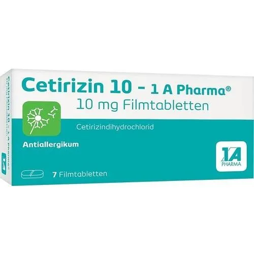 CETIRIZIN 10-1A Pharma Filmtabletten 7 St. PZN 03823564